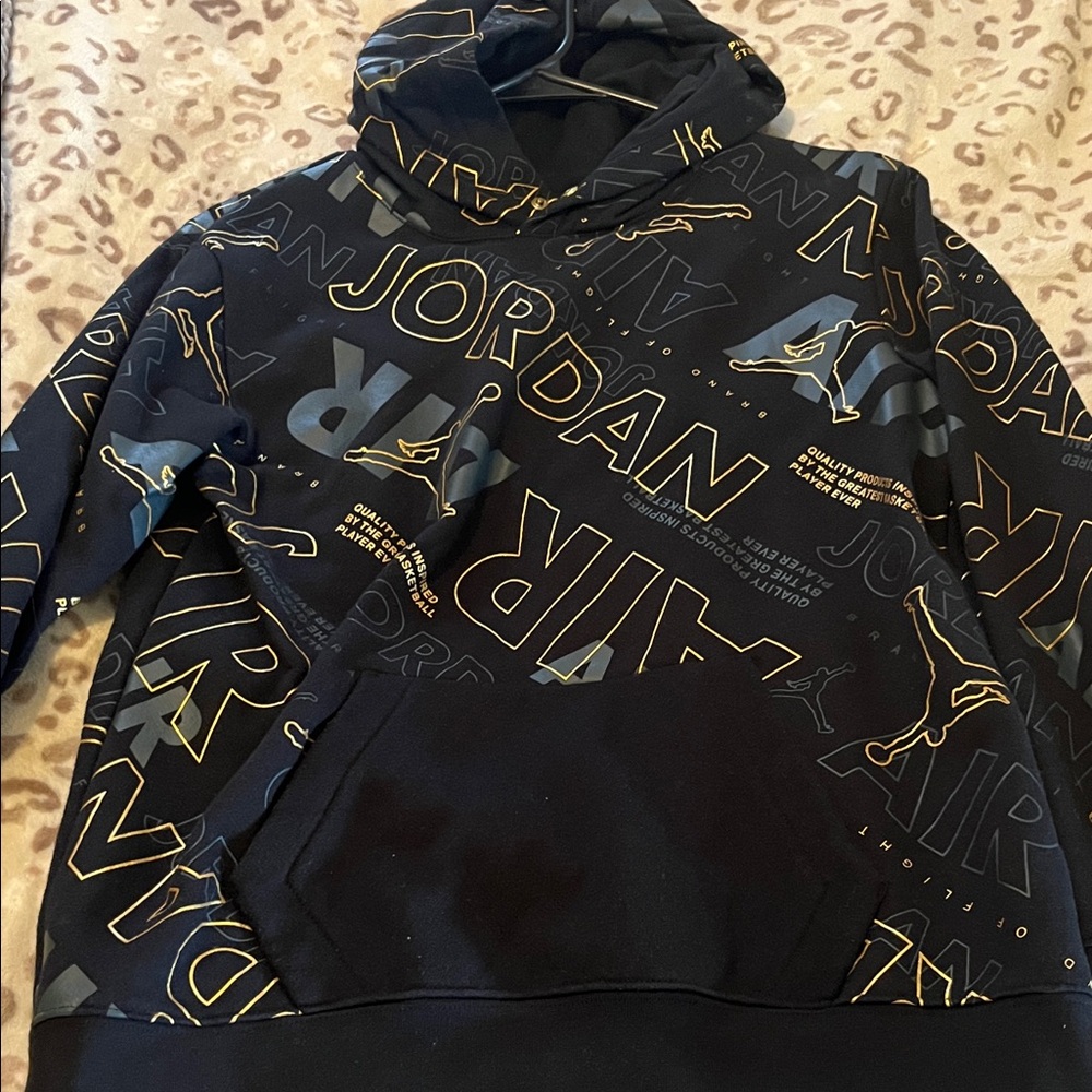 Jordan Black & Gold Graphic Hoodie